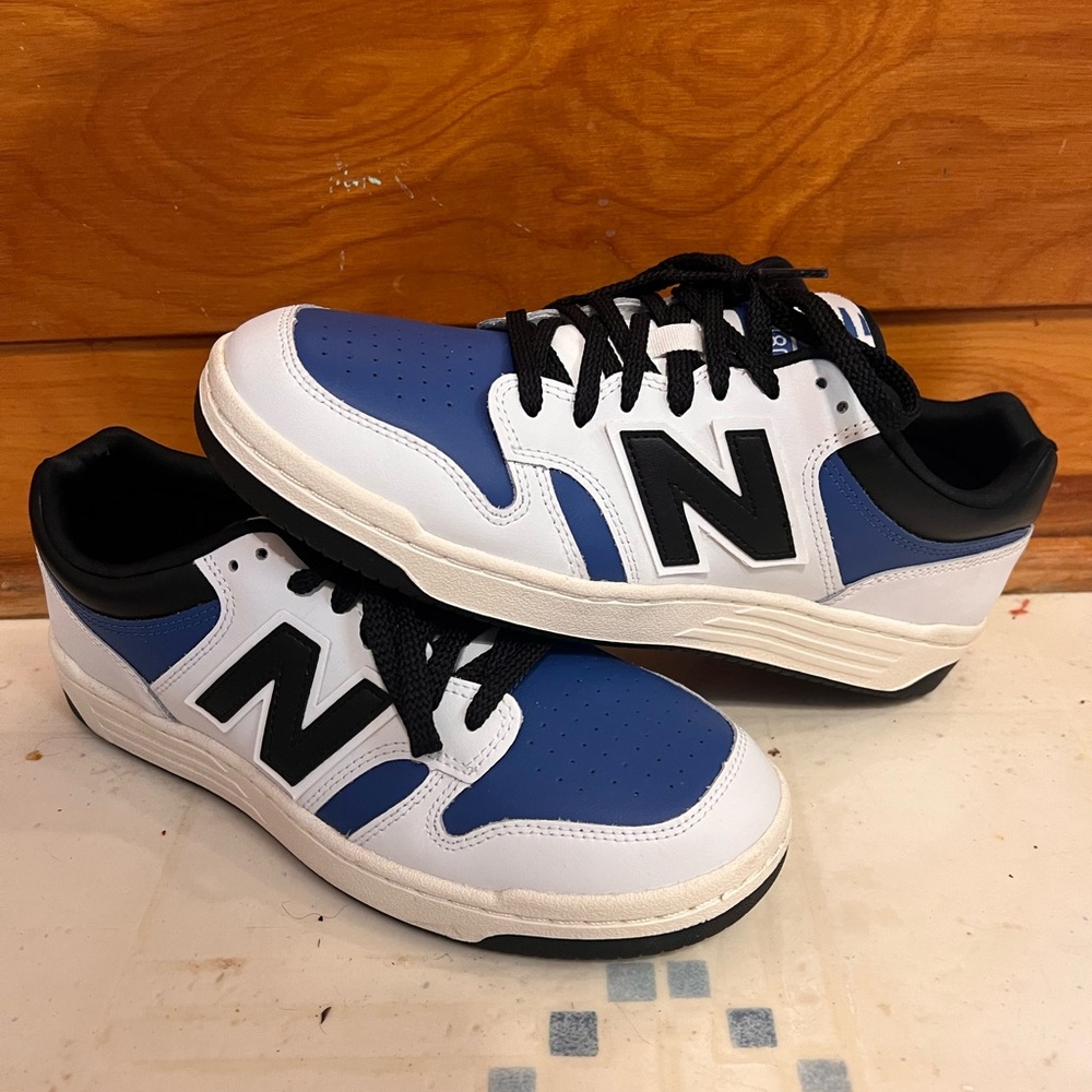 New Balance 480 Men's Black, Blue, and White Sneakers